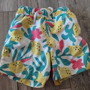 HANNA ANDERSSON Swim Trunks Lemon Print Size 4